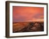 Fiery Sunset, Theodore Roosevelt National Park, North Dakota, USA-Chuck Haney-Framed Photographic Print