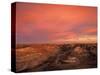 Fiery Sunset, Theodore Roosevelt National Park, North Dakota, USA-Chuck Haney-Stretched Canvas