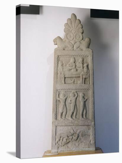 Fiesole Stele with Anthemion, 5th Century B.C.-null-Stretched Canvas