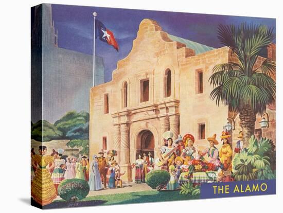 Fiesta at the Alamo-null-Stretched Canvas
