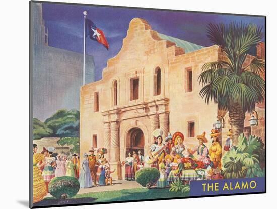 Fiesta at the Alamo-null-Mounted Art Print