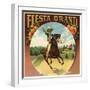 Fiesta Brand - California - Citrus Crate Label-Lantern Press-Framed Art Print