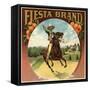 Fiesta Brand - California - Citrus Crate Label-Lantern Press-Framed Stretched Canvas