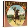 Fiesta Brand - California - Citrus Crate Label-Lantern Press-Stretched Canvas