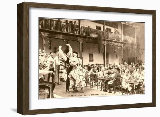 Fiesta Days, Spanish Dancers, Santa Barbara, California-null-Framed Art Print