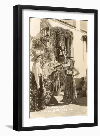 Fiesta Days, Women Singing, Santa Barbara, California-null-Framed Art Print