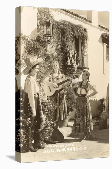 Fiesta Days, Women Singing, Santa Barbara, California-null-Stretched Canvas