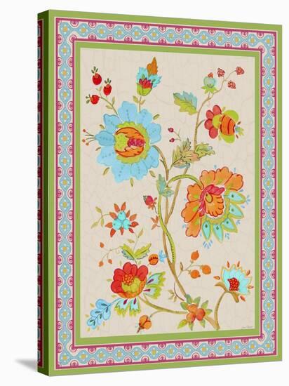 Fiesta Floral Tapestry-A-Jean Plout-Stretched Canvas