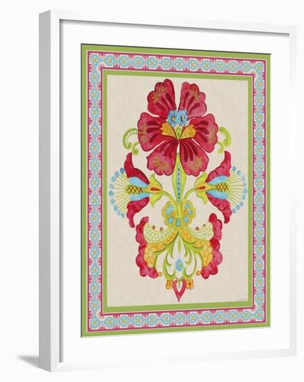 Fiesta Floral Tapestry-C-Jean Plout-Framed Giclee Print