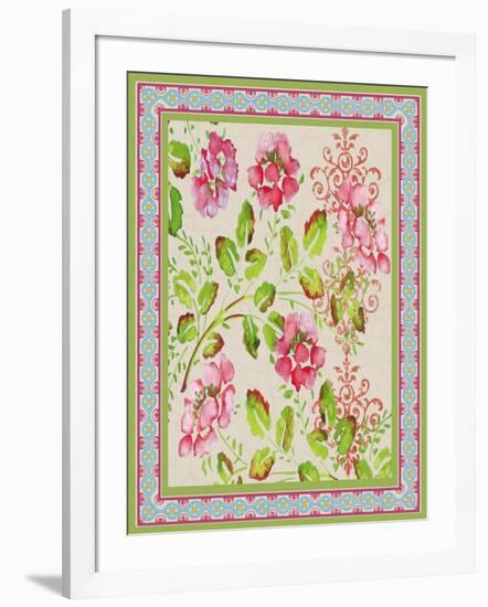 Fiesta Floral Tapestry-D-Jean Plout-Framed Giclee Print