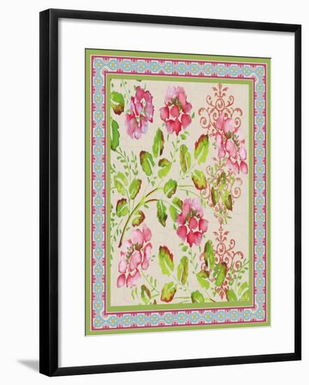 Fiesta Floral Tapestry-D-Jean Plout-Framed Giclee Print