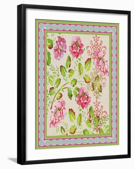 Fiesta Floral Tapestry-D-Jean Plout-Framed Giclee Print