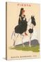Fiesta, Spanish Lady on Horse, Santa Barbara, California-null-Stretched Canvas