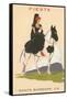 Fiesta, Spanish Lady on Horse, Santa Barbara, California-null-Framed Stretched Canvas