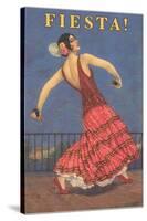 Fiesta! Vintage Flamenco Dancer-null-Stretched Canvas