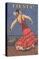 Fiesta! Vintage Flamenco Dancer-null-Stretched Canvas