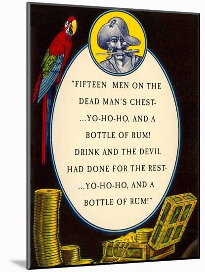 Fifteen Men on a Dead Man's Chest-null-Mounted Art Print