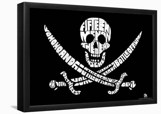 Fifteen Men On A Deadman's Chest Lyrics Poster-null-Framed Poster