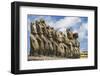 Fifteen Moai at the Restored Ceremonial Site of Ahu Tongariki-Michael-Framed Photographic Print