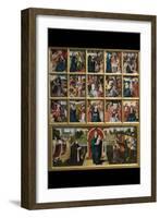 Fifteen Mysteries and the Virgin of the Rosary-Goswyn van der Weyden-Framed Art Print