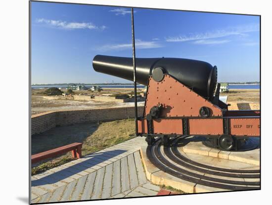 Fifteen Pound Cannon Aims over the Walls of Fort Pickens near Pensacola Bay, Florida-Colin D Young-Mounted Photographic Print