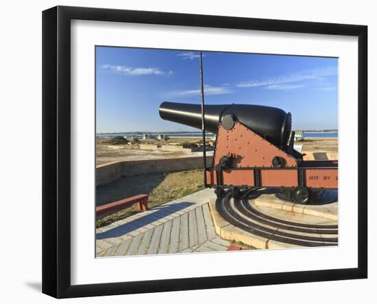 Fifteen Pound Cannon Aims over the Walls of Fort Pickens near Pensacola Bay, Florida-Colin D Young-Framed Photographic Print