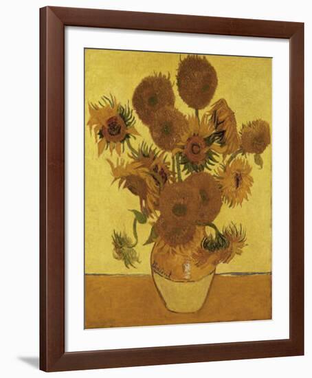 Fifteen Sunflowers-Vincent van Gogh-Framed Art Print