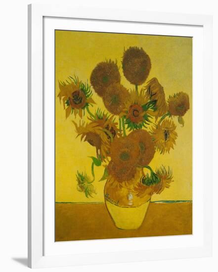 Fifteen Sunflowers-Vincent van Gogh-Framed Art Print