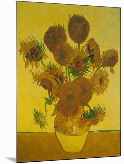 Fifteen Sunflowers-Vincent van Gogh-Mounted Art Print