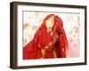 Fifteen-Year-Old Girl Poses for a Photograph after Her Marriage-null-Framed Photographic Print