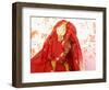 Fifteen-Year-Old Girl Poses for a Photograph after Her Marriage-null-Framed Photographic Print