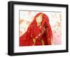 Fifteen-Year-Old Girl Poses for a Photograph after Her Marriage-null-Framed Photographic Print