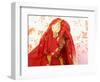 Fifteen-Year-Old Girl Poses for a Photograph after Her Marriage-null-Framed Photographic Print