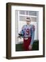 Fifteen Year Old High School Football Player Portrait Outside the School, Ca. 1961-null-Framed Photographic Print
