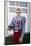 Fifteen Year Old High School Football Player Portrait Outside the School, Ca. 1961-null-Mounted Photographic Print