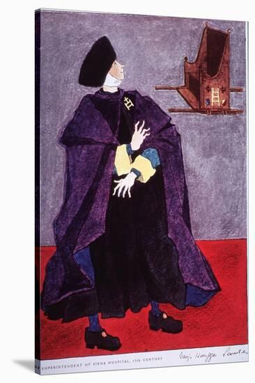 Fifteenth Century Costume Of The Superintendent Of Siena Hospital, Italy-Warja Honegger-Lavater-Stretched Canvas