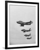 Fifth Air Force in Korea, F-86 Jets in Flight-Michael Rougier-Framed Photographic Print