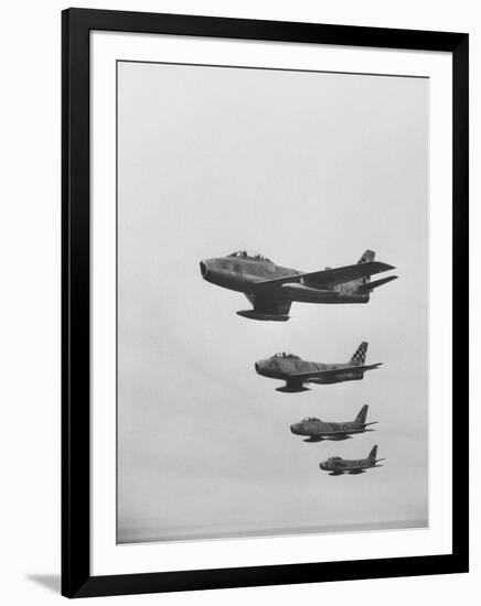 Fifth Air Force in Korea, F-86 Jets in Flight-Michael Rougier-Framed Photographic Print