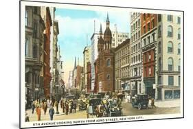 Fifth Avenue, 42nd Street, New York City-null-Mounted Art Print