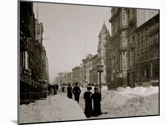 Fifth Avenue after a Snow Storm, New York-null-Mounted Photo