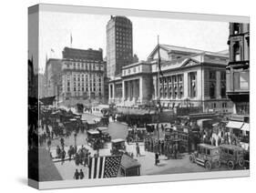 Fifth Avenue and the New York Public Library, 1911-Moses King-Stretched Canvas