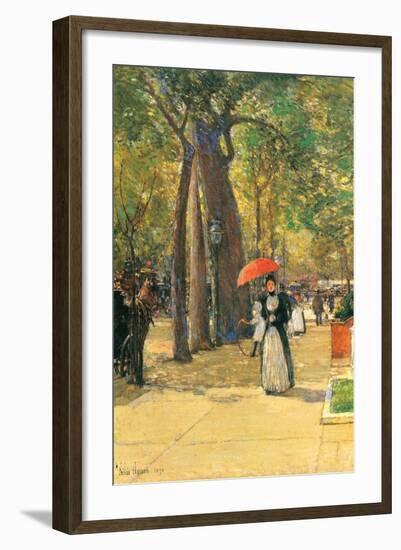 Fifth Avenue and Washington Square-Childe Hassam-Framed Art Print