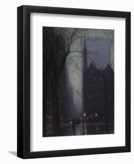 Fifth Avenue at Twilight, c.1910-Lowell Birge Harrison-Framed Giclee Print