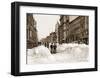 Fifth Avenue, c.1905 (sepia)-null-Framed Art Print