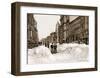 Fifth Avenue, c.1905 (sepia)-null-Framed Art Print