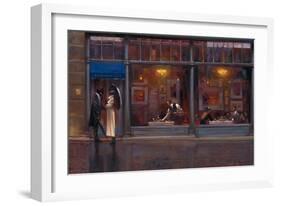 Fifth Avenue Cafe 1-Brent Lynch-Framed Art Print