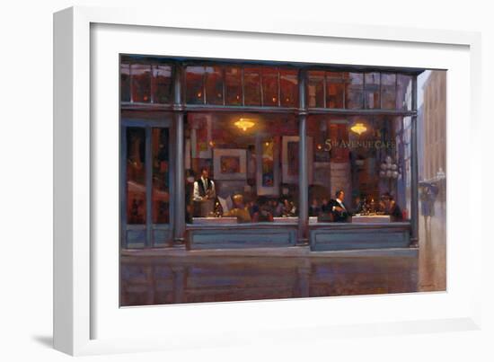 Fifth Avenue Cafe 2-Brent Lynch-Framed Art Print