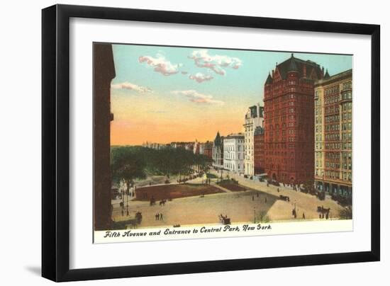 Fifth Avenue, Central Park, New York City-null-Framed Art Print