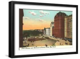 Fifth Avenue, Central Park, New York City-null-Framed Art Print