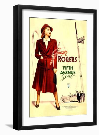 Fifth Avenue Girl, (aka 5th Ave Girl), Ginger Rogers, 1939-null-Framed Art Print